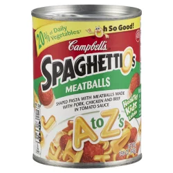 Campbell's Spaghetti O's A to Z with Meatballs Pasta