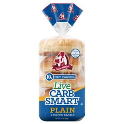 Aunt Millie's Live Carb Smart Plain Bagels 5 ct