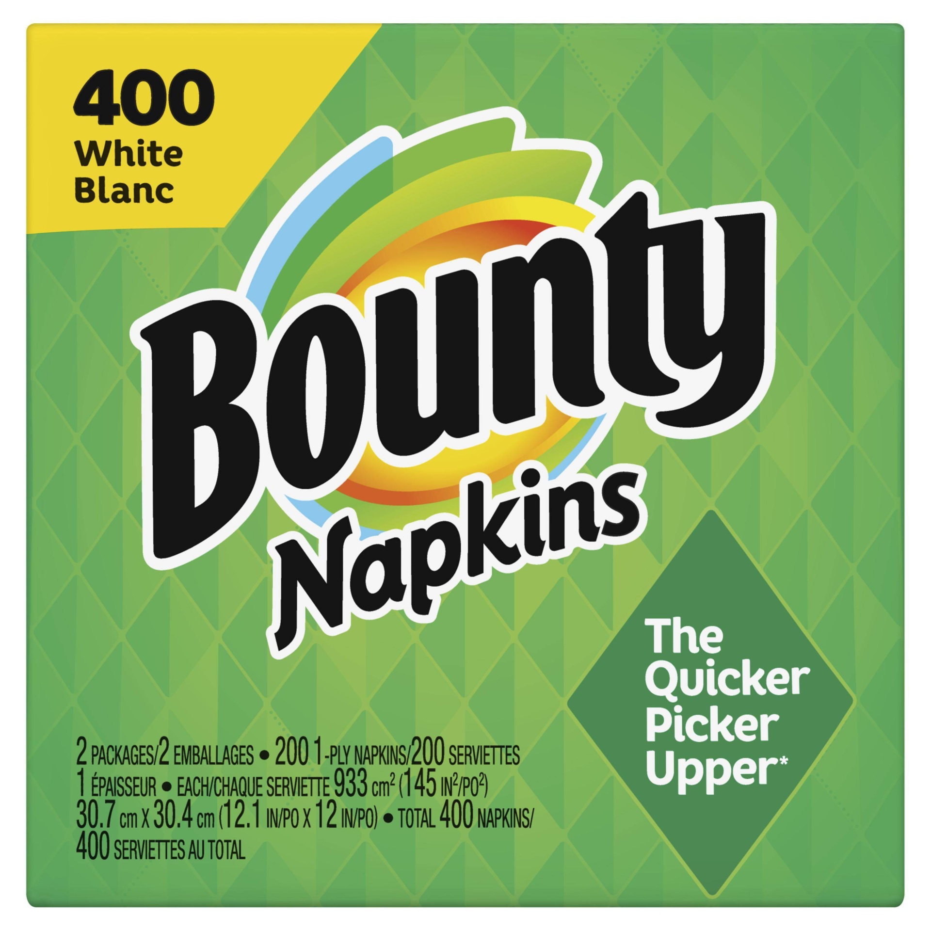 slide 1 of 3, Bounty Quilted White Napkins, 400 ct