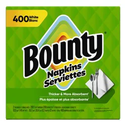 Bounty Paper Napkins, White, 400 Count