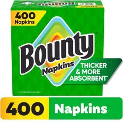 Bounty Paper Napkins, White, 400 Count