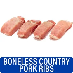 Boneless Country Pork Ribs, 1 lb