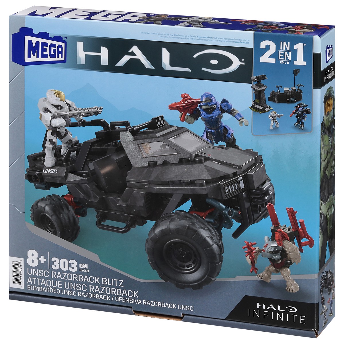 slide 3 of 9, Mega Construx Halo 2 in 1 Unsc Razorback Blitz Toy 1 ea, 1 ct