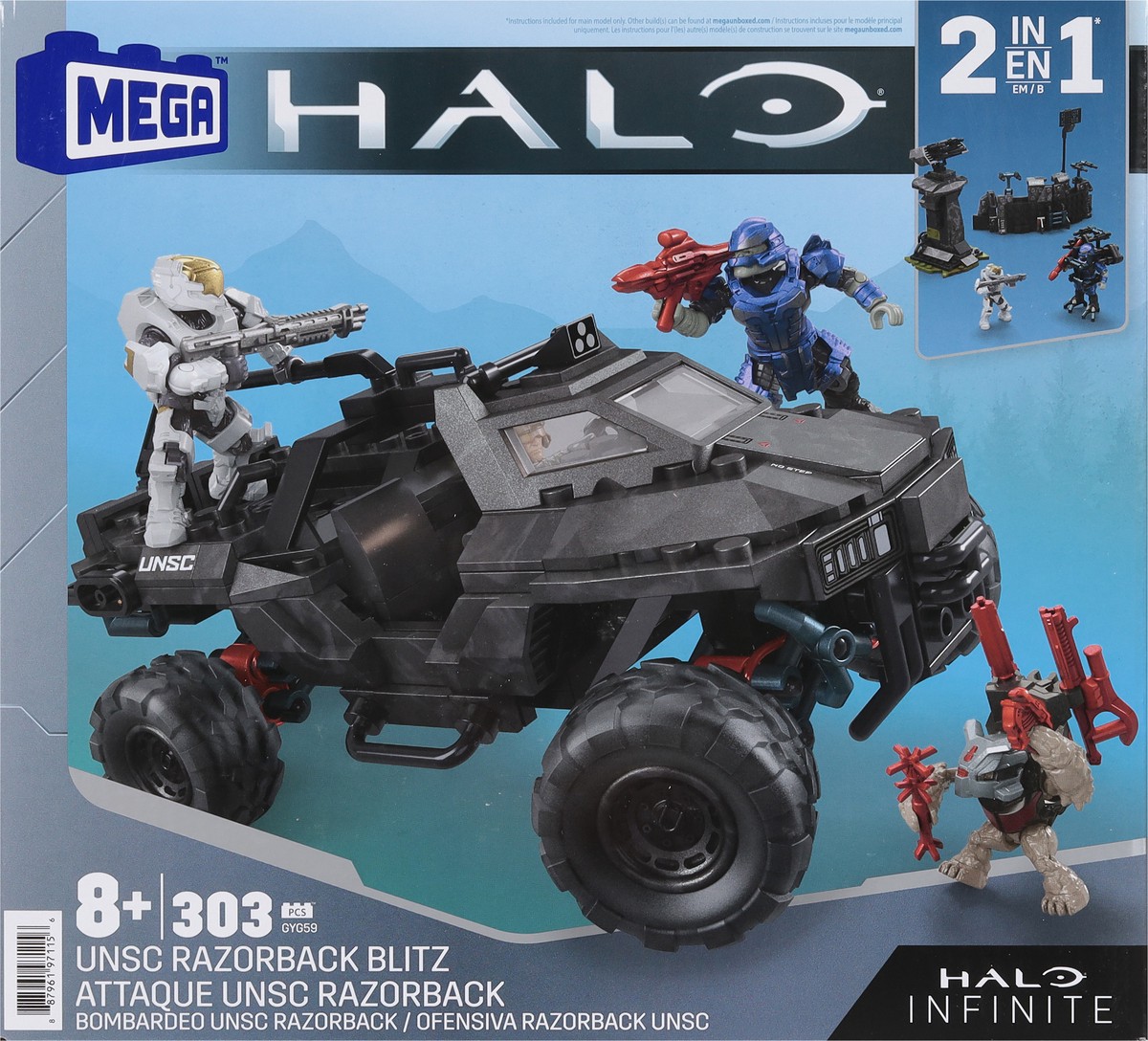 slide 6 of 9, Mega Construx Halo 2 in 1 Unsc Razorback Blitz Toy 1 ea, 1 ct