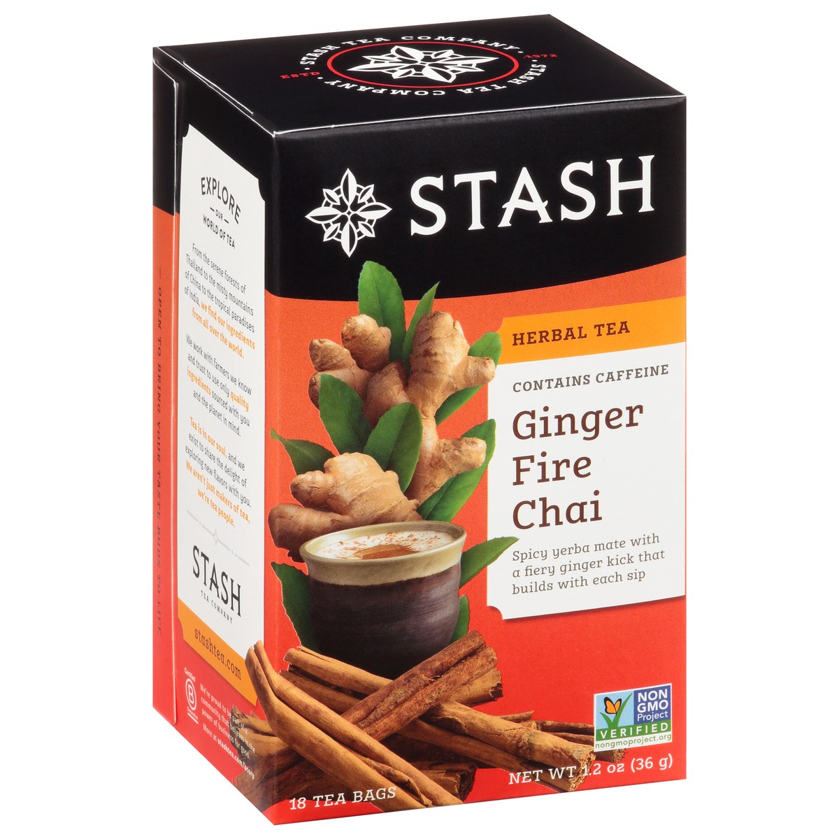 slide 2 of 13, Stash Tea Bags Ginger Fire Chai Herbal Tea - 18 oz, 18 oz