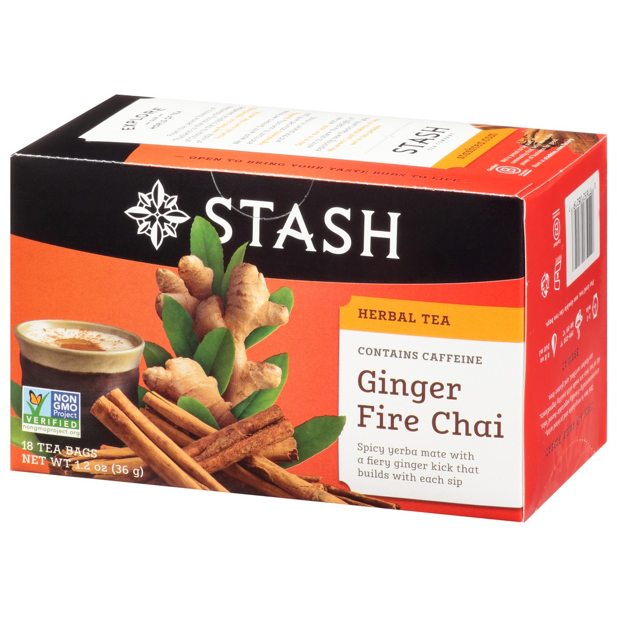 slide 12 of 13, Stash Tea Bags Ginger Fire Chai Herbal Tea - 18 oz, 18 oz