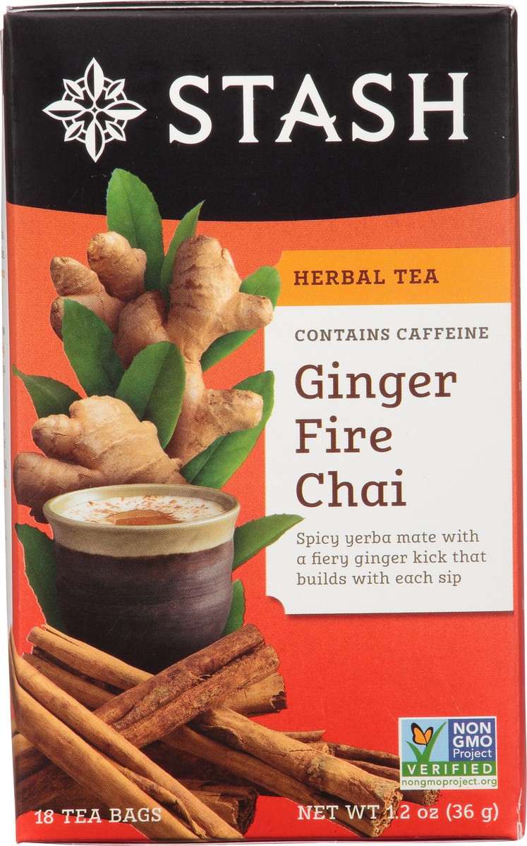 slide 5 of 13, Stash Tea Bags Ginger Fire Chai Herbal Tea - 18 oz, 18 oz