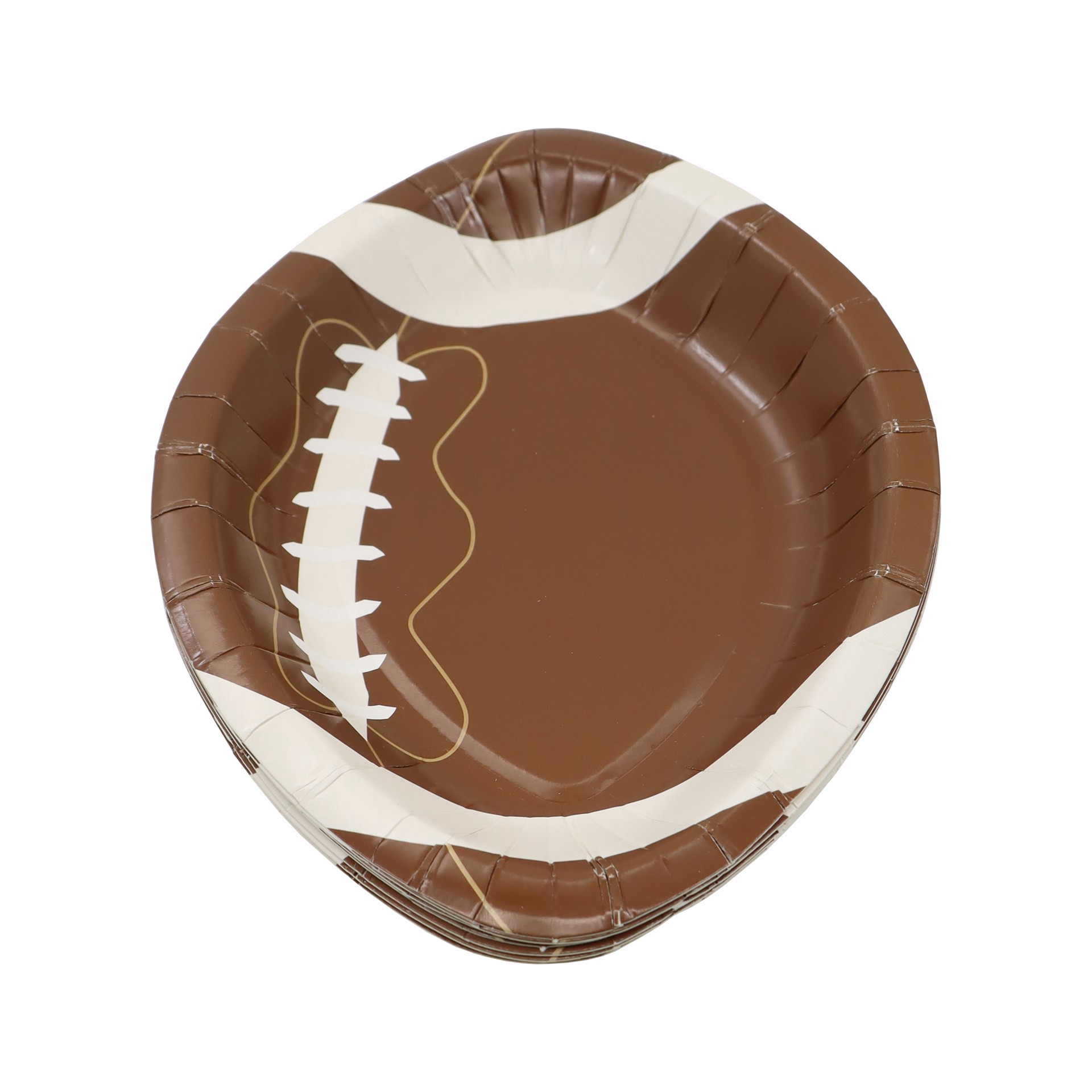 slide 3 of 3, 7" Football Shaped Snack Plates, 8ct. By Celebrate It, 8 ct