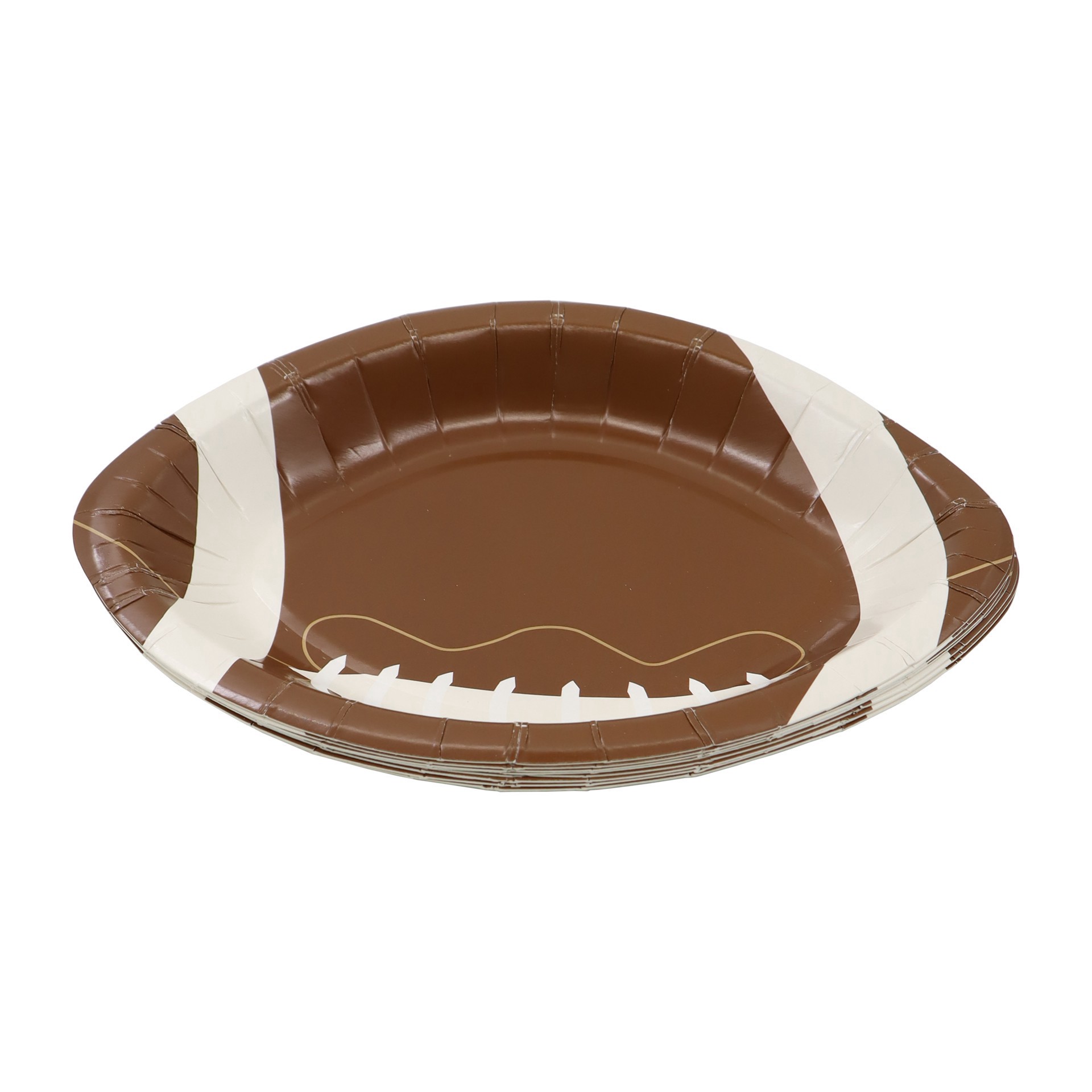 slide 2 of 3, 7" Football Shaped Snack Plates, 8ct. By Celebrate It, 8 ct
