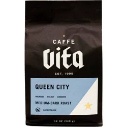 Caffe Vita Coffee Queen City Medium Roast Whole Bean Coffee- 12 oz
