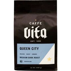 Caffe Vita Coffee Queen City Medium Roast Whole Bean Coffee- 12 oz