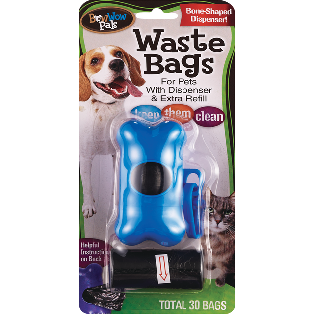 slide 1 of 1, Bow Wow Pals Waste Bags W/ Holder, 1 ct