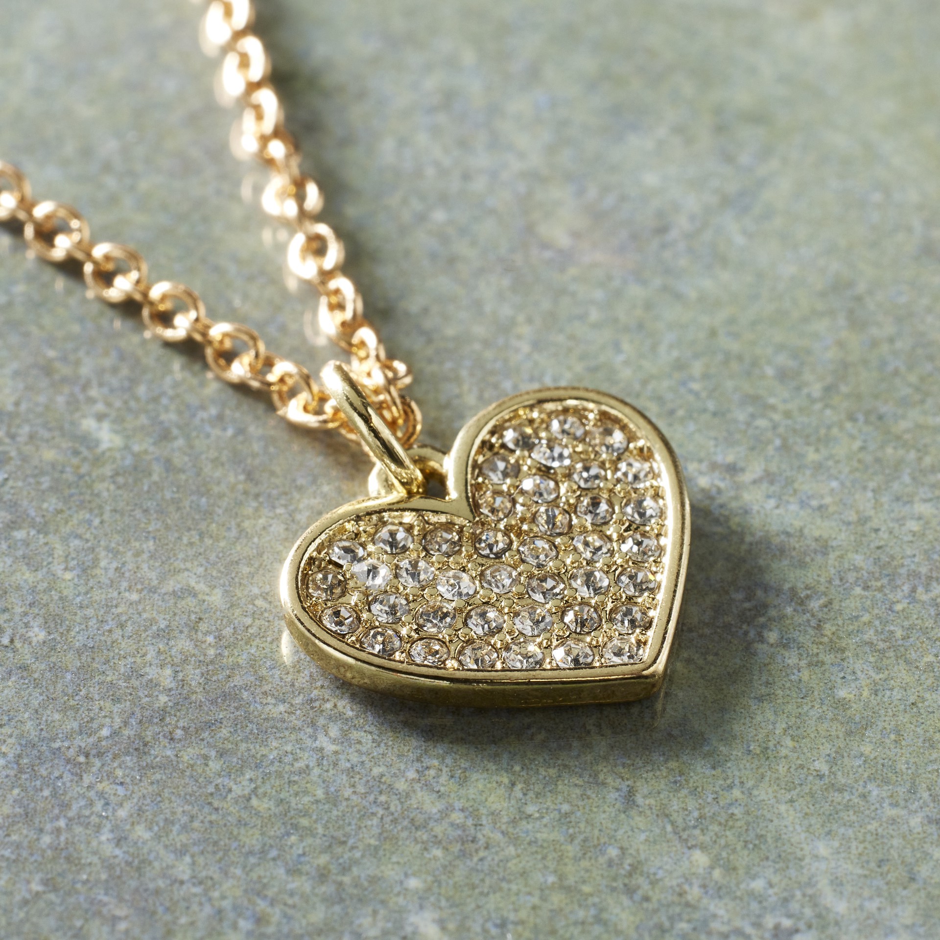 slide 2 of 4, Charmalong 14k Gold Plated Pave Heart Charm By Bead Landing, 0.6 in x 0.6 in x 0.25 in