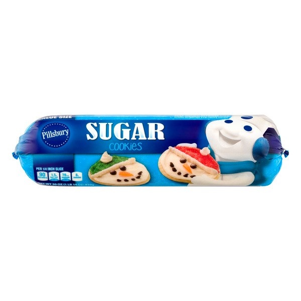 slide 1 of 1, Pillsbury Cookies Refrigerated Sugar Cookies Value Size, 30 oz