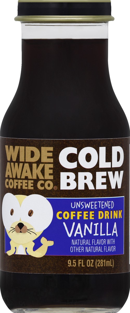 slide 5 of 6, Wide Awake Coffee Co. Vanilla Cold Brew Unsweetened 100% Arabica Coffee Drink, 9.5 fl oz