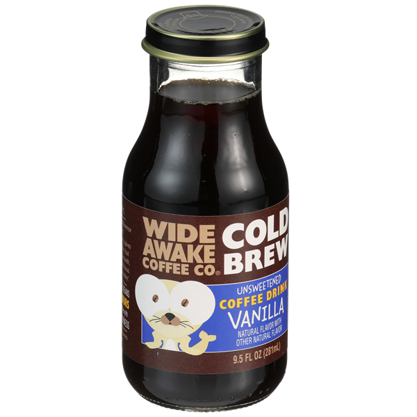 slide 1 of 6, Wide Awake Coffee Co. Vanilla Cold Brew Unsweetened 100% Arabica Coffee Drink, 9.5 fl oz