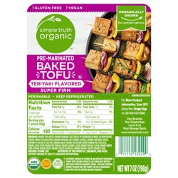 Simple Truth Organic Super Firm Teriyaki Flavored Pre-Marinated Baked Tofu