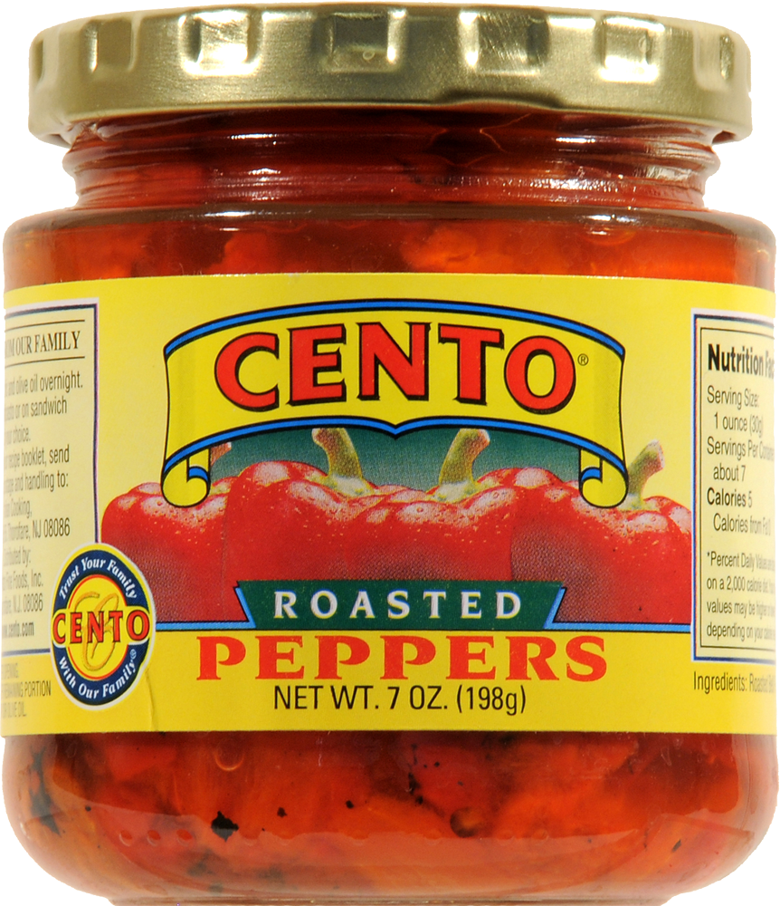 slide 1 of 1, Cento Roasted Peppers, 7 oz