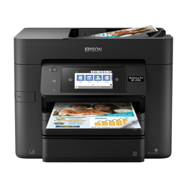 slide 1 of 10, Epson Workforce Pro Wf-4740 Wireless All-In-One Printer, Copier, Scanner, Fax, 1 ct