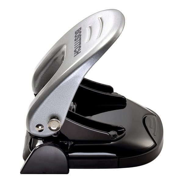 slide 6 of 10, BOSTITCH Ez Squeeze Two-Hole Punch, 20 Sheet Capacity, Black/Gray, 1 ct