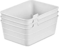 Everyday Living Rectangular Storage Baskets - White