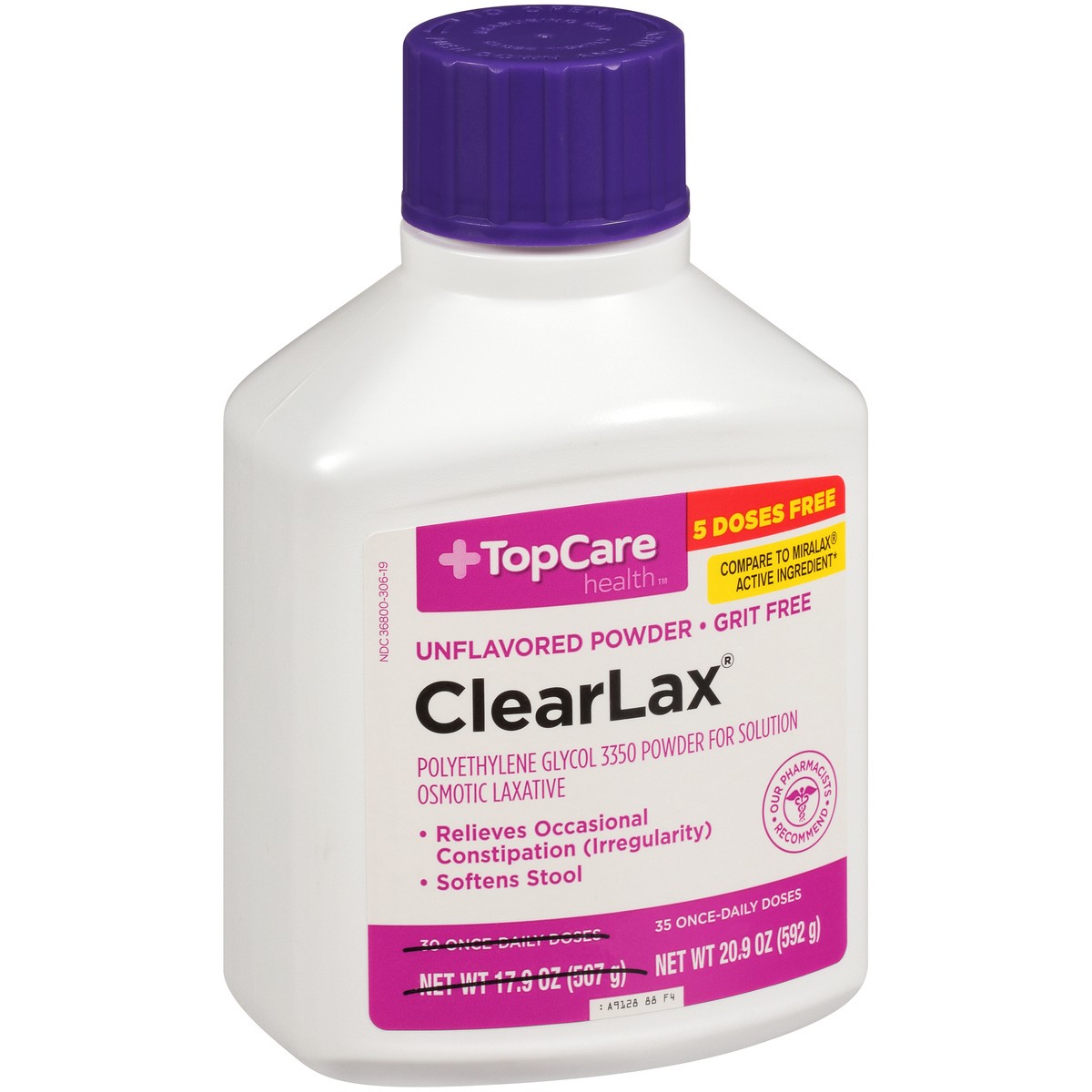 slide 3 of 9, TopCare Laxative Clearlax, 20.9 oz