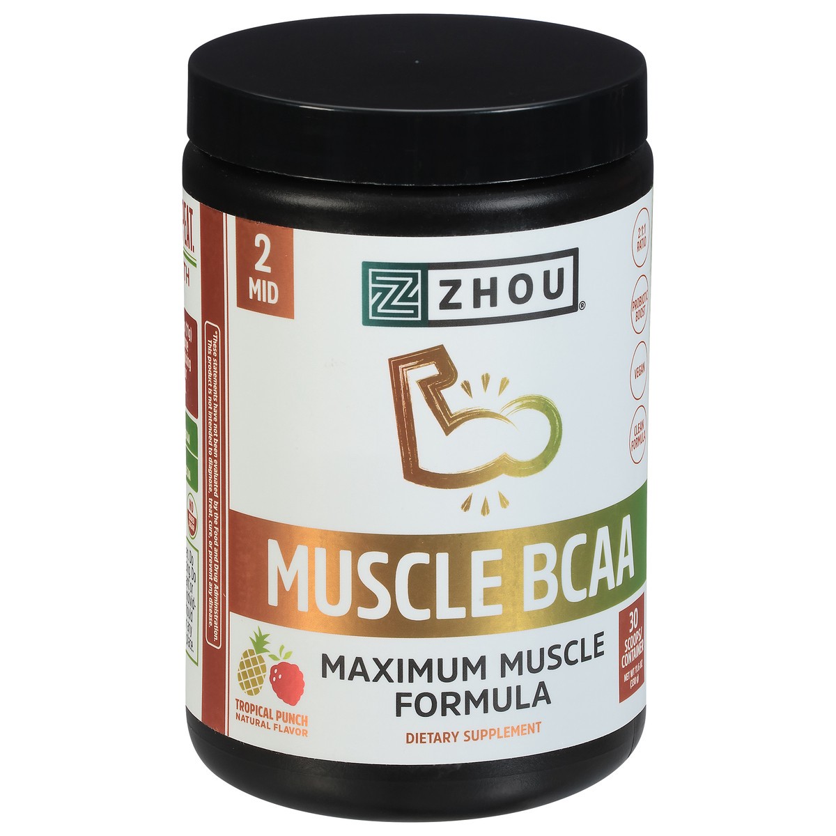 slide 3 of 9, Zhou Muscle Bcaa, 11.6 oz