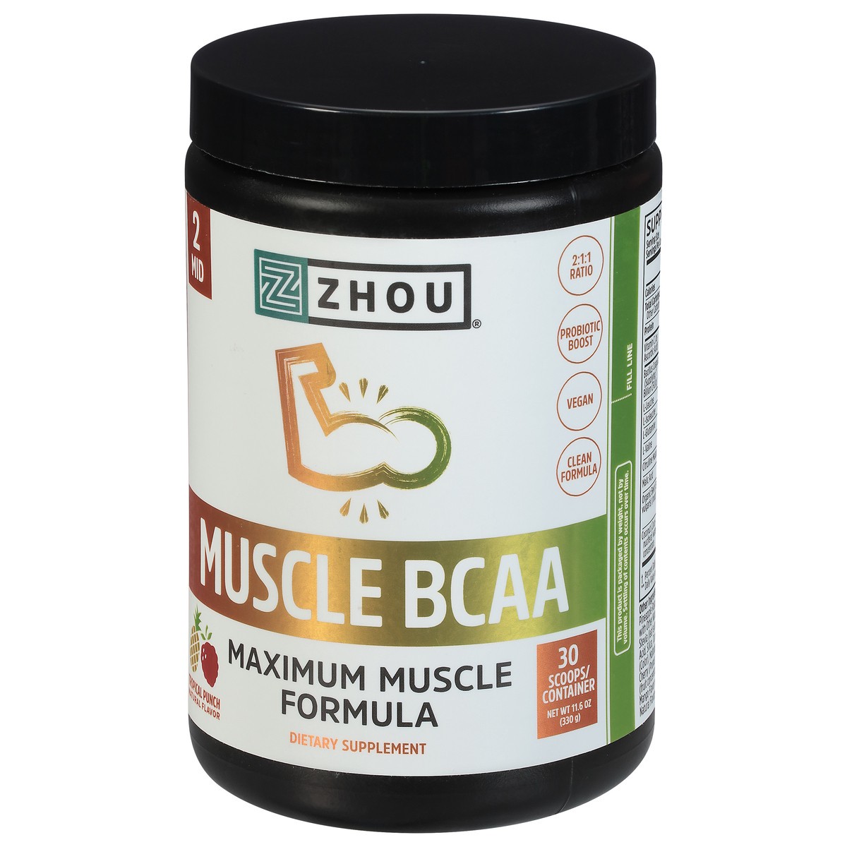 slide 8 of 9, Zhou Muscle Bcaa, 11.6 oz