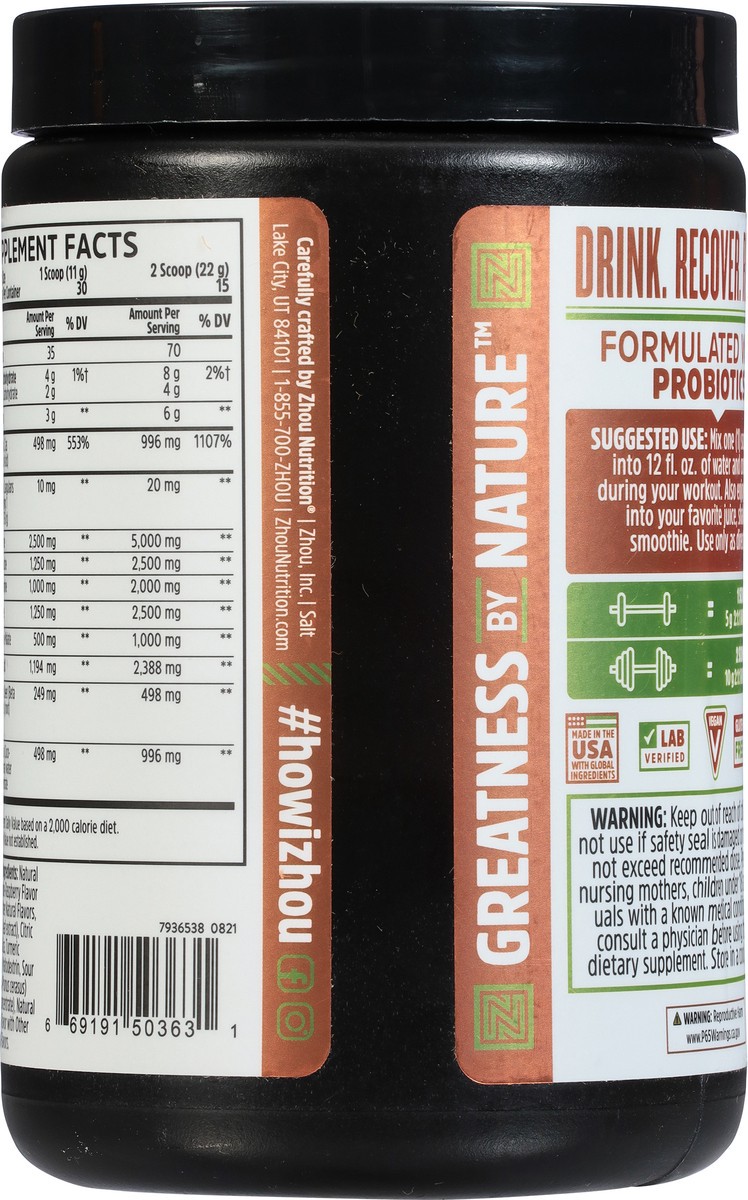 slide 7 of 9, Zhou Muscle Bcaa, 11.6 oz