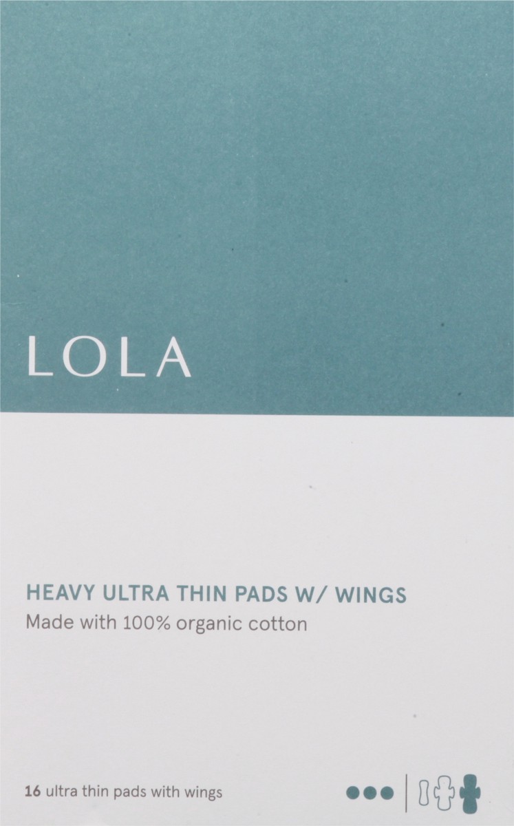 slide 9 of 14, Lola Heavy Ultra Thin with Wings Pads 16 ea, 16 ct