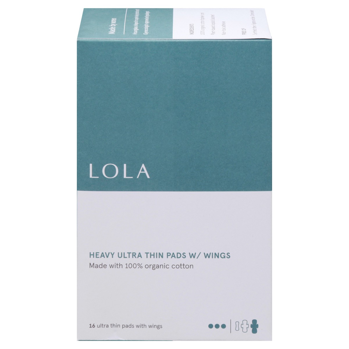 slide 1 of 14, Lola Heavy Ultra Thin with Wings Pads 16 ea, 16 ct