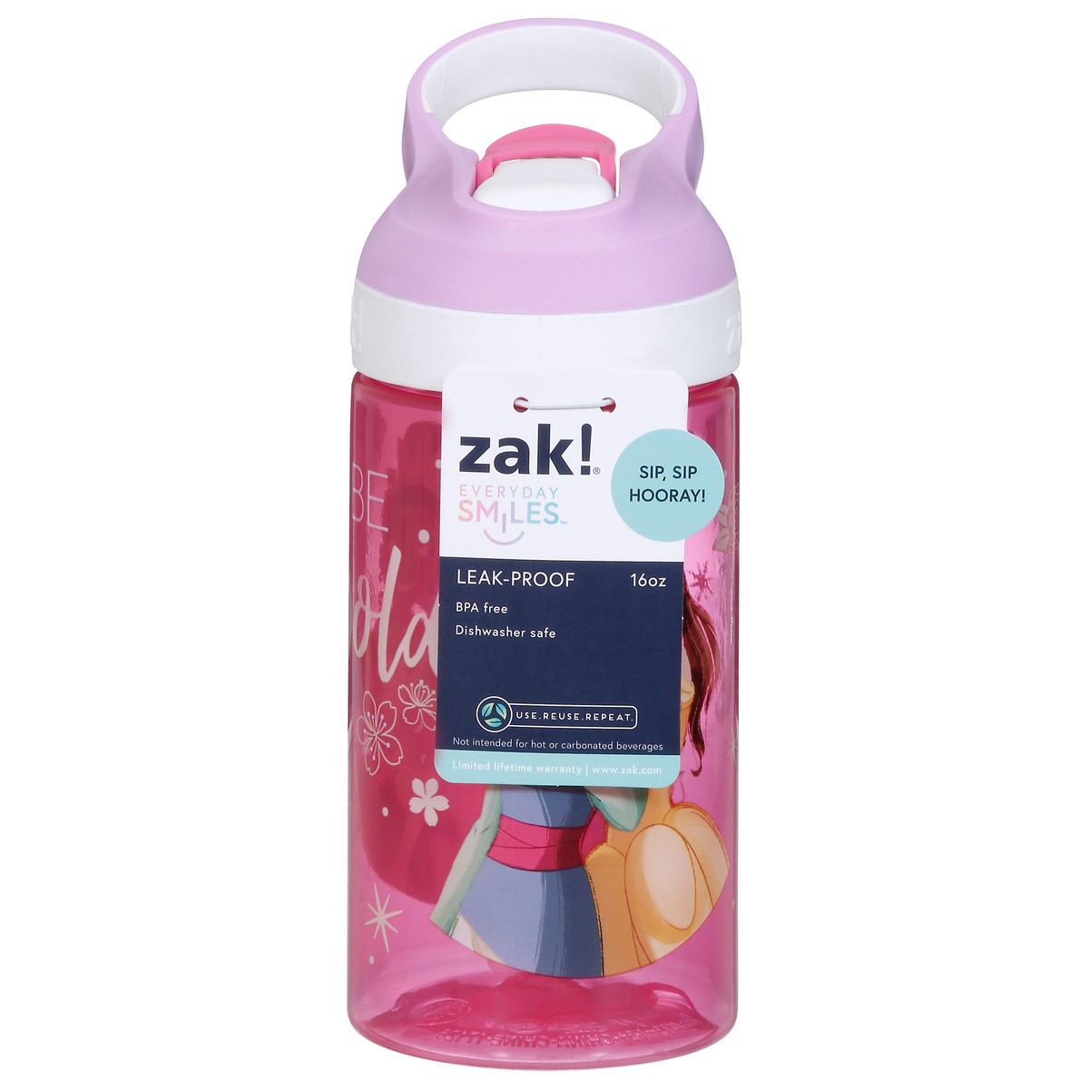 Zak! Water Bottle, Leak-Proof, 3+, 16 Ounce, Summer Living