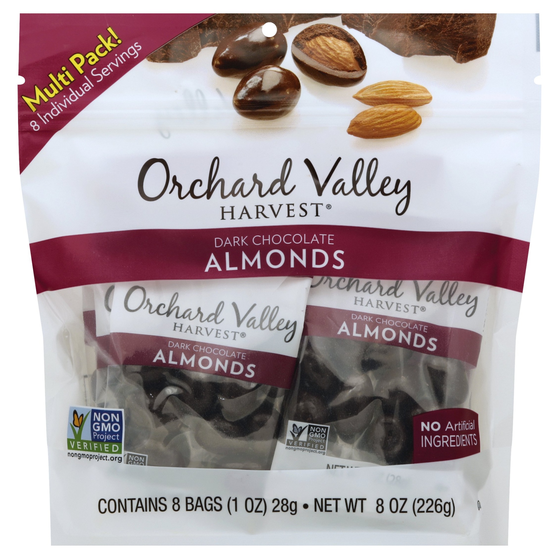 Orchard Valley Harvest Dark Chocolate Almonds 8 ct; 1 fl oz Shipt
