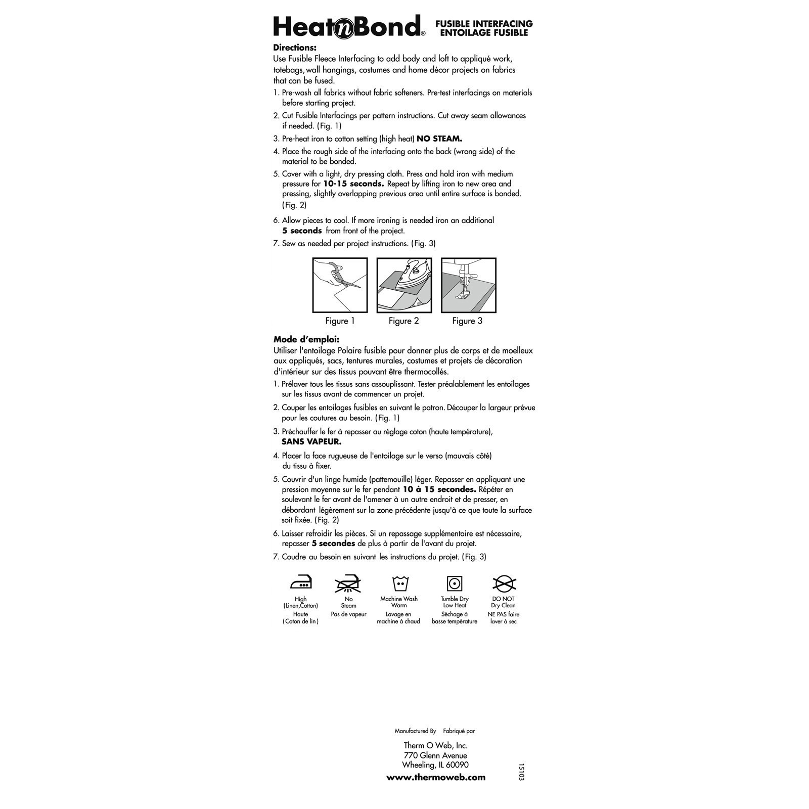 slide 4 of 4, Heat N Bond Craft Extra Firm Iron-On Fusible Interfacing, 20 in x 1 yd