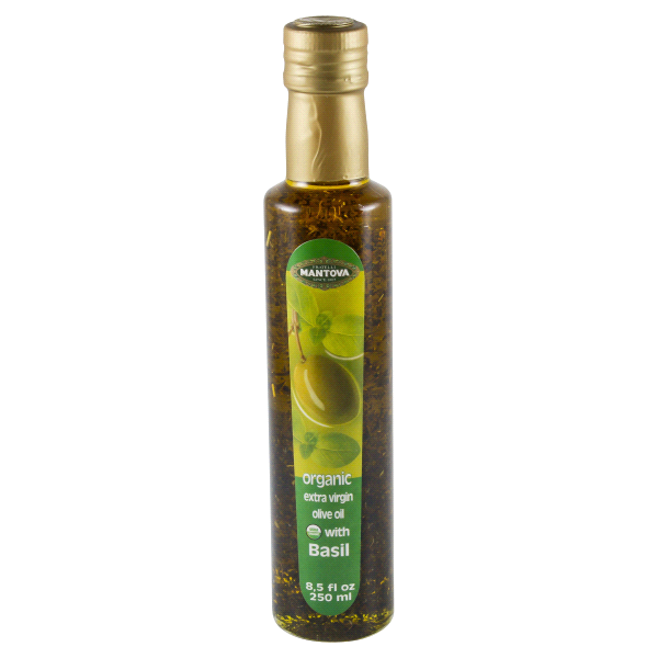 slide 1 of 1, Mantova Organic Extra Virgin Oil With Basil, 8.5 oz