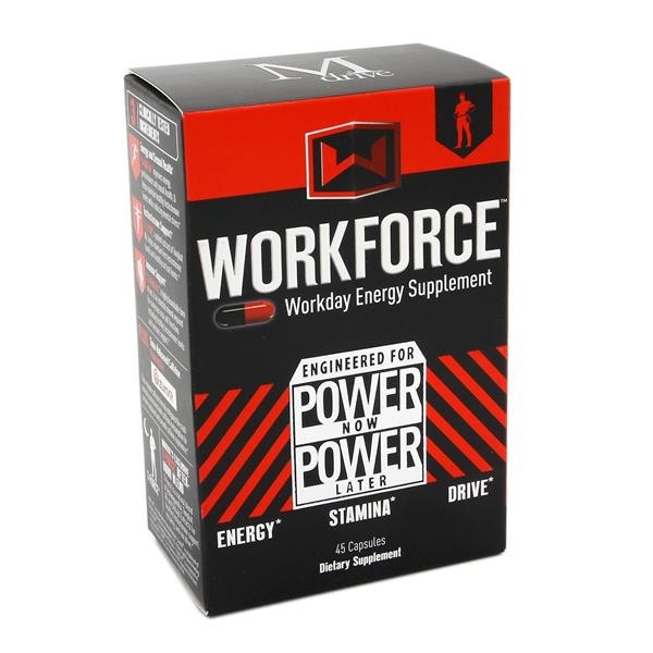 slide 1 of 1, Dream Brands M Drive Work Force Workday Energy Supplement Capsules, 45 ct