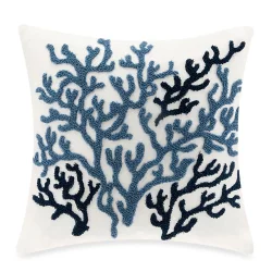 Harbor House Beach House Square Throw Pillow - White