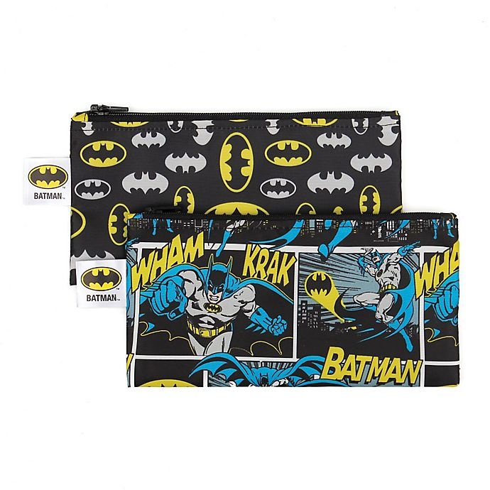 slide 2 of 3, Bumkins DC Comics Batman Reusable Snack Bags, 2 ct