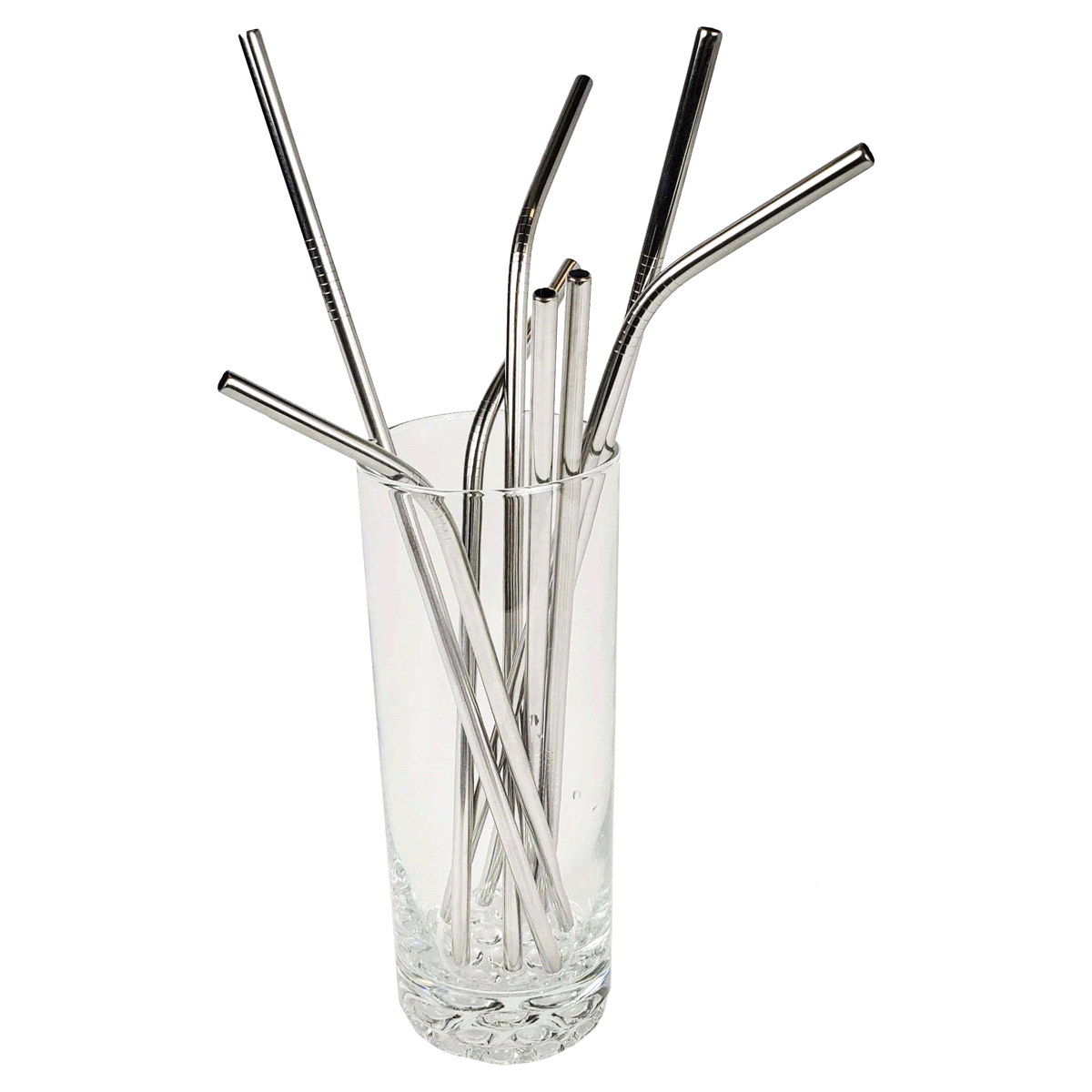 slide 2 of 5, Kolorae Stainless Steel Straws With Cleaning Brushes, 10 ct