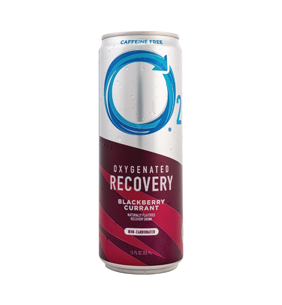 slide 1 of 1, O2 Natural Recovery Oxygenated Caffeine Free Blackberry Currant Recovery Drink, 12 fl oz