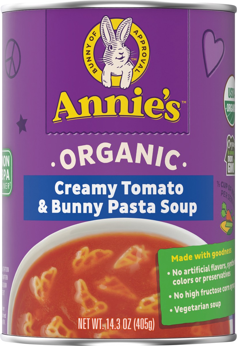 slide 3 of 13, Annie's Annie’s Creamy Tomato and Bunny Pasta Canned Soup, Ready To Serve, 14.3 oz, 14.3 oz