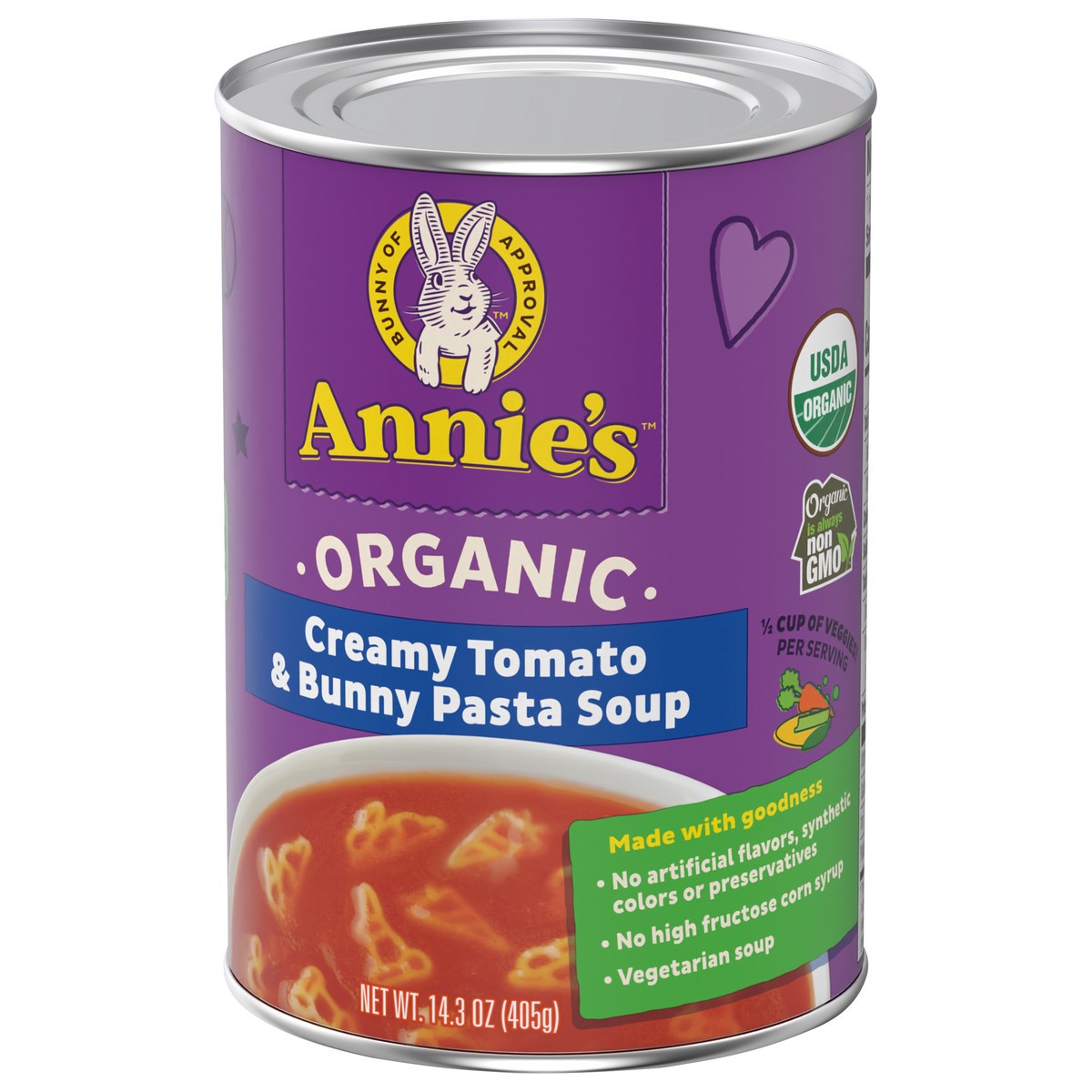 slide 13 of 13, Annie's Annie’s Creamy Tomato and Bunny Pasta Canned Soup, Ready To Serve, 14.3 oz, 14.3 oz