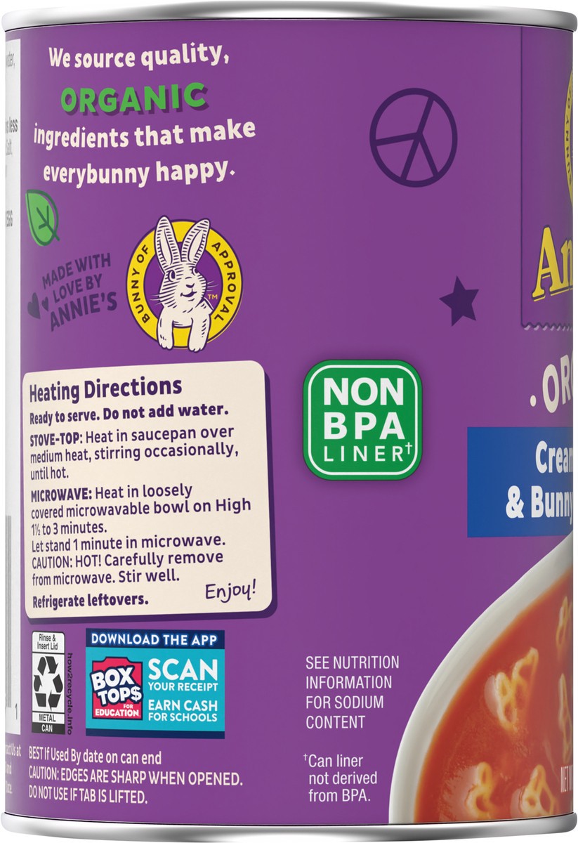 slide 7 of 13, Annie's Annie’s Creamy Tomato and Bunny Pasta Canned Soup, Ready To Serve, 14.3 oz, 14.3 oz