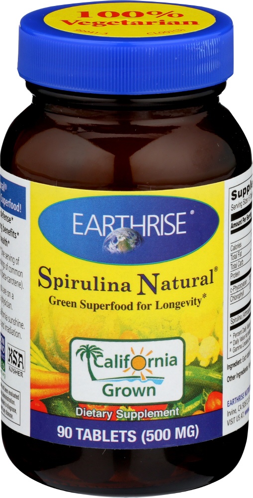 slide 1 of 1, Earthrise Spirulina Natural, Tablets, 90 ct