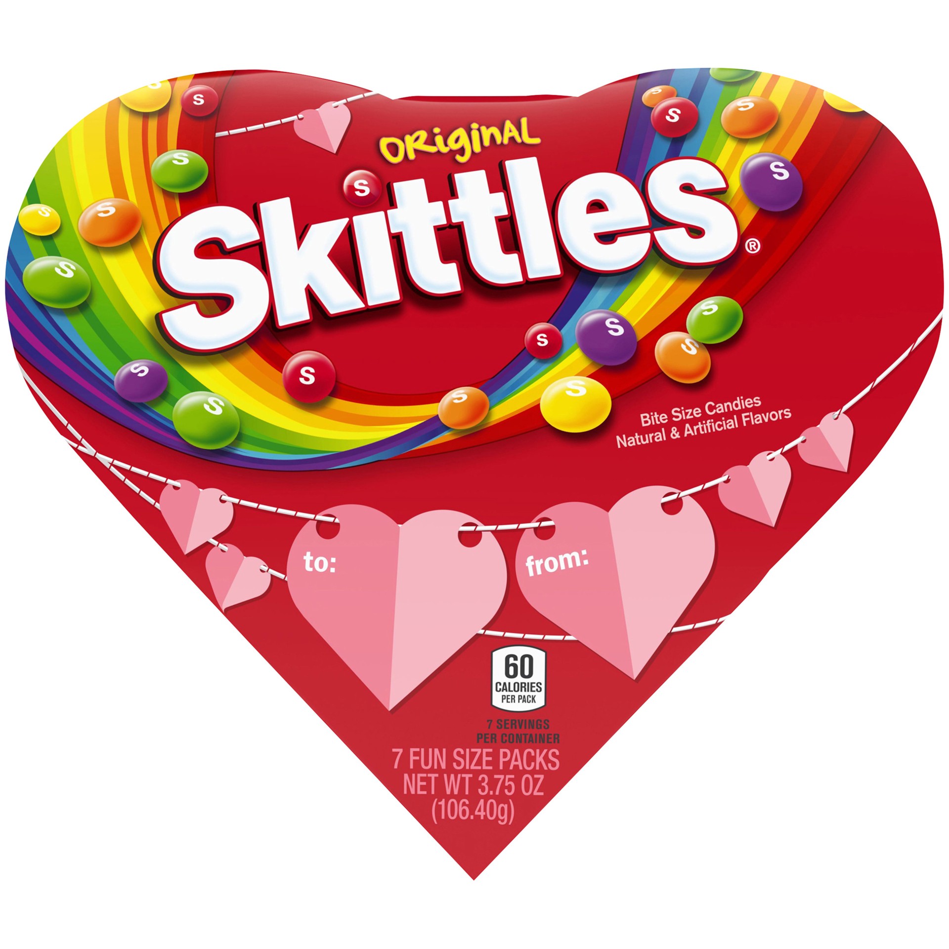 slide 1 of 6, SKITTLES Original Valentine's Candy 3.75-Ounce Heart Box, 3.75 oz