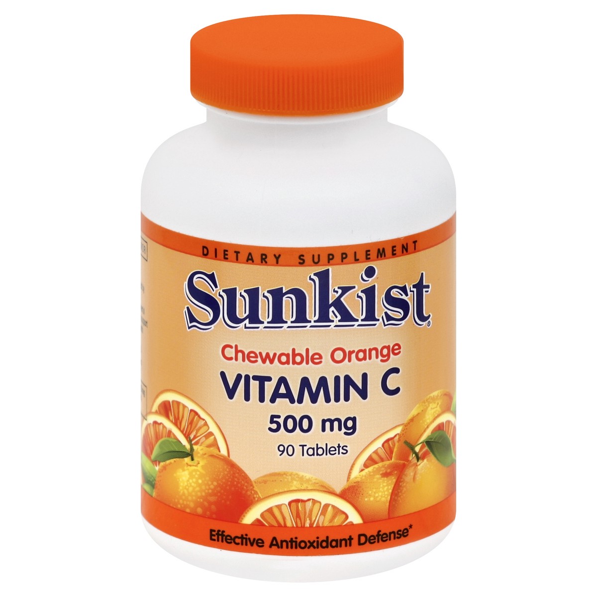 slide 2 of 3, Sunkist Chewable Vitamin C 500Mg Orange Tablets, 9 ct