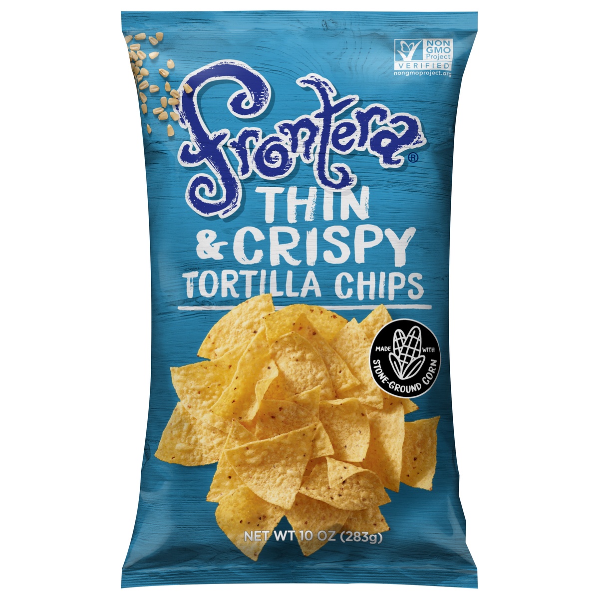 slide 1 of 1, Frontera Thin + Crispy Tortilla Chips, 10 oz