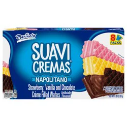 Marinela Suavicremas Napolitano Crème Filled Wafer Cookies, 8 count, 11.28 oz