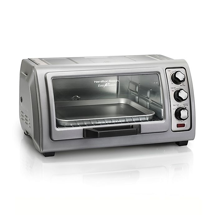 slide 1 of 7, Hamilton Beach Easy Reach 6-Slice Toaster Oven with Roll-Top Door, 1 ct