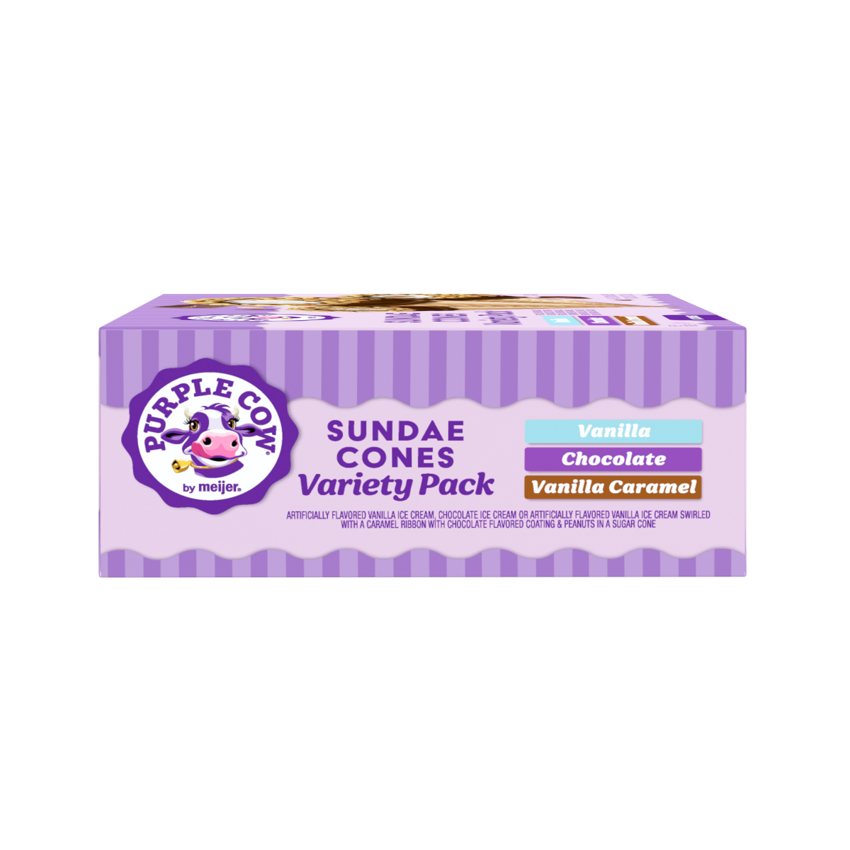 slide 2 of 6, 8PK Purple Cow Variety Pack Cones, 8 ct